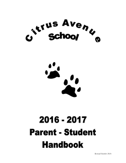 Dear Students and Parents - Citrus Avenue Elementary School