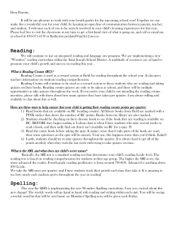 Beginning of Year Packet - St. Joseph School District