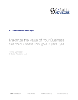 Maximize the Value of Your Business: