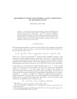 EQUILIBRIUM STATES FOR INTERVAL MAPS
