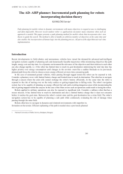 The AD&ndash;AHP planner: Incremental path planning for - UNI-NKE