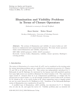Illumination and Visibility Problems in Terms of Closure