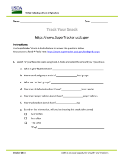 SuperTracker Nutrition Lesson Plans for High School Students