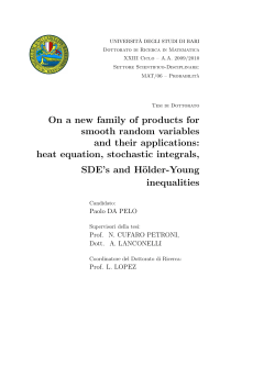 On a new family of products for smooth random variables and their