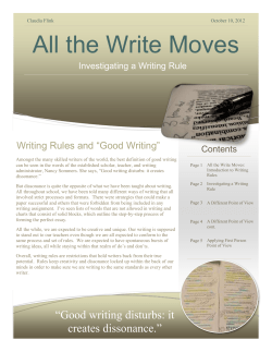 Investigating a Writing Rule