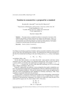 Notation in econometrics: a proposal for a