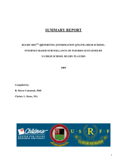 summary report - United States Rugby Foundation