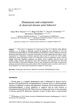 Dimensions and components of observed chronic pain behavior