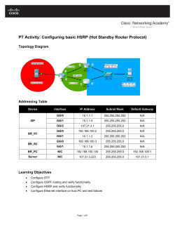 HSRP PacketTracer Lab - Faculty Web Pages Redirect