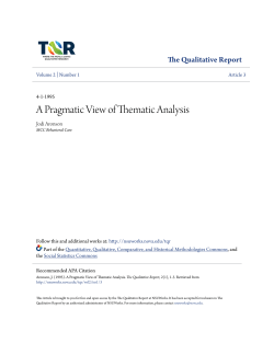 A Pragmatic View of Thematic Analysis - NSUWorks
