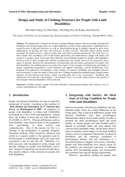 Design and Study of Clothing Structure for People with Limb