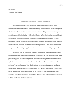 Studium and Punctum: The Duality of Photography