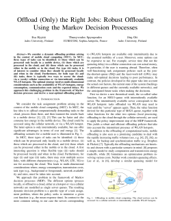 Offload (Only) the Right Jobs: Robust Offloading Using the Markov