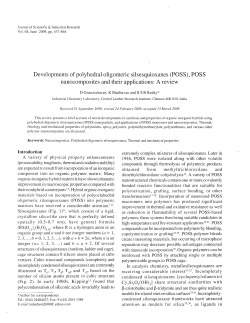 Developments of polyhedral oligomeric silsesquioxanes (PaSS