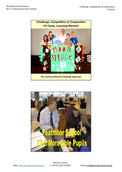 Challenge, Competition and Cooperation