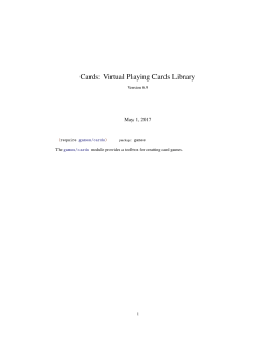 Cards: Virtual Playing Cards Library