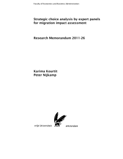 Strategic choice analysis by expert panels for migration impact