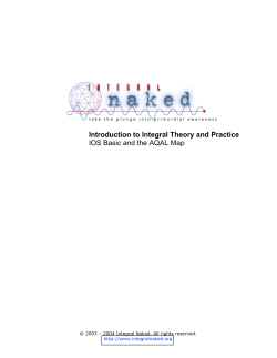 Introduction to Integral Theory and Practice IOS Basic and the AQAL