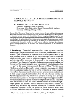 A Logical Calculus of the ideas immanent in Nervous Activity