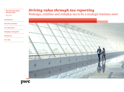 Tax Function of the Future series: Driving value through tax