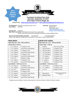 Boise Pony Club Fall Jumper Show Entry Form
