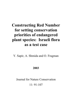 Constructing Red Number for setting conservation priorities of