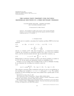 THE SADDLE POINT PROPERTY FOR FOCUSING SELFSIMILAR