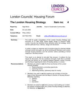 The London Housing Strategy
