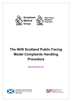 The NHS Scotland Customer Facing CHP