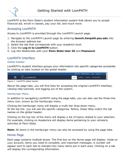 Accessing LionPATH - LionPATH tutorials
