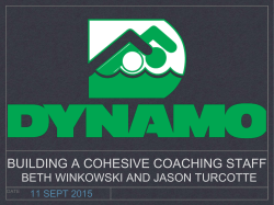 Building a cohesive coaching staff
