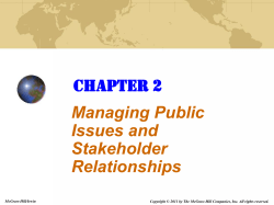 Chapter 2 Managing Public Issues and Stakeholder
