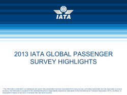 IATA Global Passenger Survey 2012