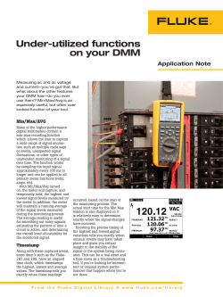 Min/Max/Avg An under-utilized function on your DMM