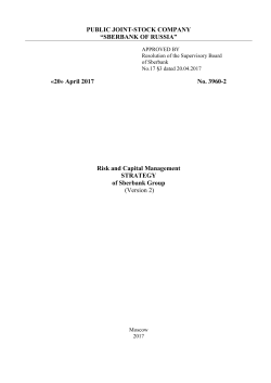 Risk and Capital Strategy
