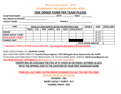 one order form per team please