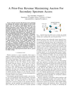 A Prior-Free Revenue Maximizing Auction For Secondary Spectrum