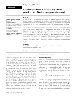 Density dependence in resource exploitation: empirical test of