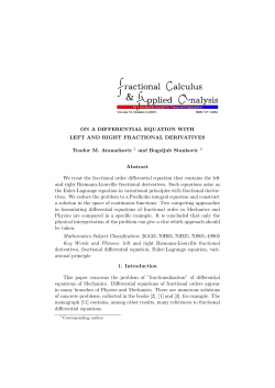 ON A DIFFERENTIAL EQUATION WITH LEFT AND RIGHT