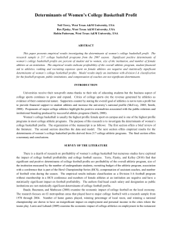 Determinants of Women`s College Basketball Profit