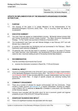 Strategy and Policy Committee - 12 April 2017