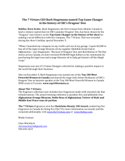 The 7 Virtues CEO Barb Stegemann named Top Game Changer in