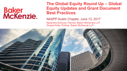 The Global Equity Round Up * Global Equity Updates and