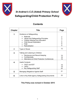 SafeguardingChildProtection PolicyUpdated Nov 2015