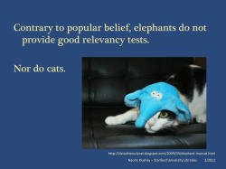 Testing Relevancy - Stanford University