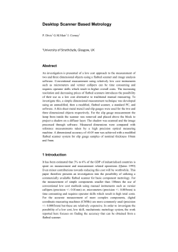 Desktop Scanner Based Metrology - Strathprints