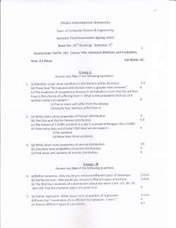 (b) Find E(x) and V(x) for Poisson distribution. (c) Discuss different