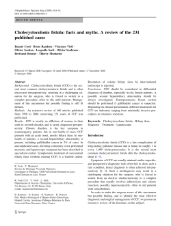 Cholecystocolonic fistula: facts and myths. A review of the 231