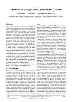 A Platform for the Agent-based Control of HVAC Systems