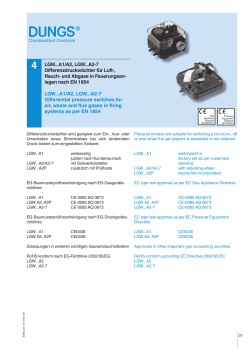 LGW...A1/A2, LGW...A2-7 Differenzdruckw&auml;chter f&uuml;r Luft
